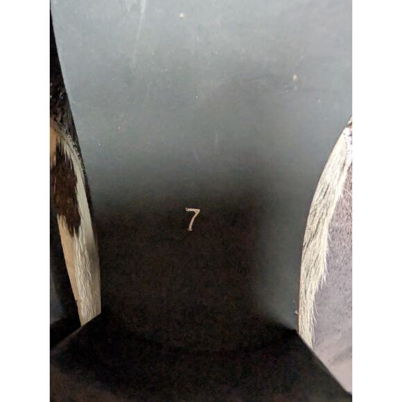 MYRA HAIR ON HIDE & HAND TOOLED WESTERN RODEO BOOTS SIZE 7 BOHO - Picture 8 of 9